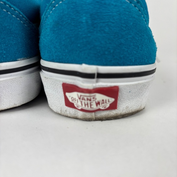 Vans, Gem Turquoise Blue, White Casual Sneakers Sizes Women 8 - Men 6.5 - Picture 5 of 8